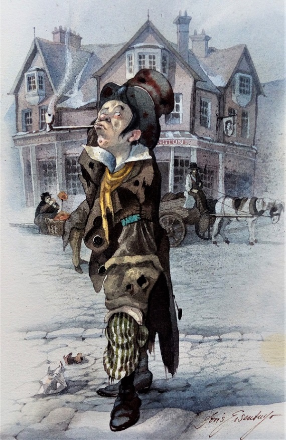 Kleiner Gauner in London, gemalt von Doris Eisenburger