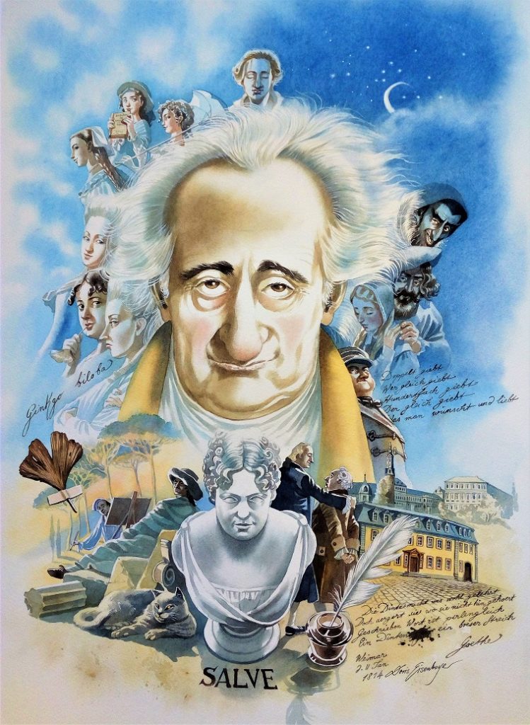 Porträt von Goethe, gemalt von Doris Eisenburger